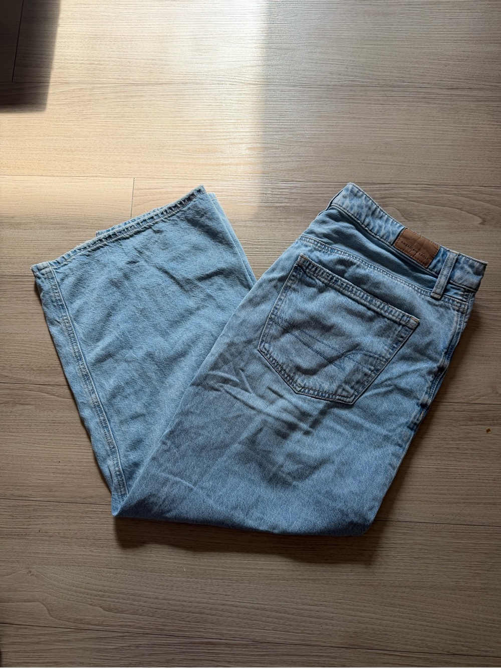American eagle denim slit skirt